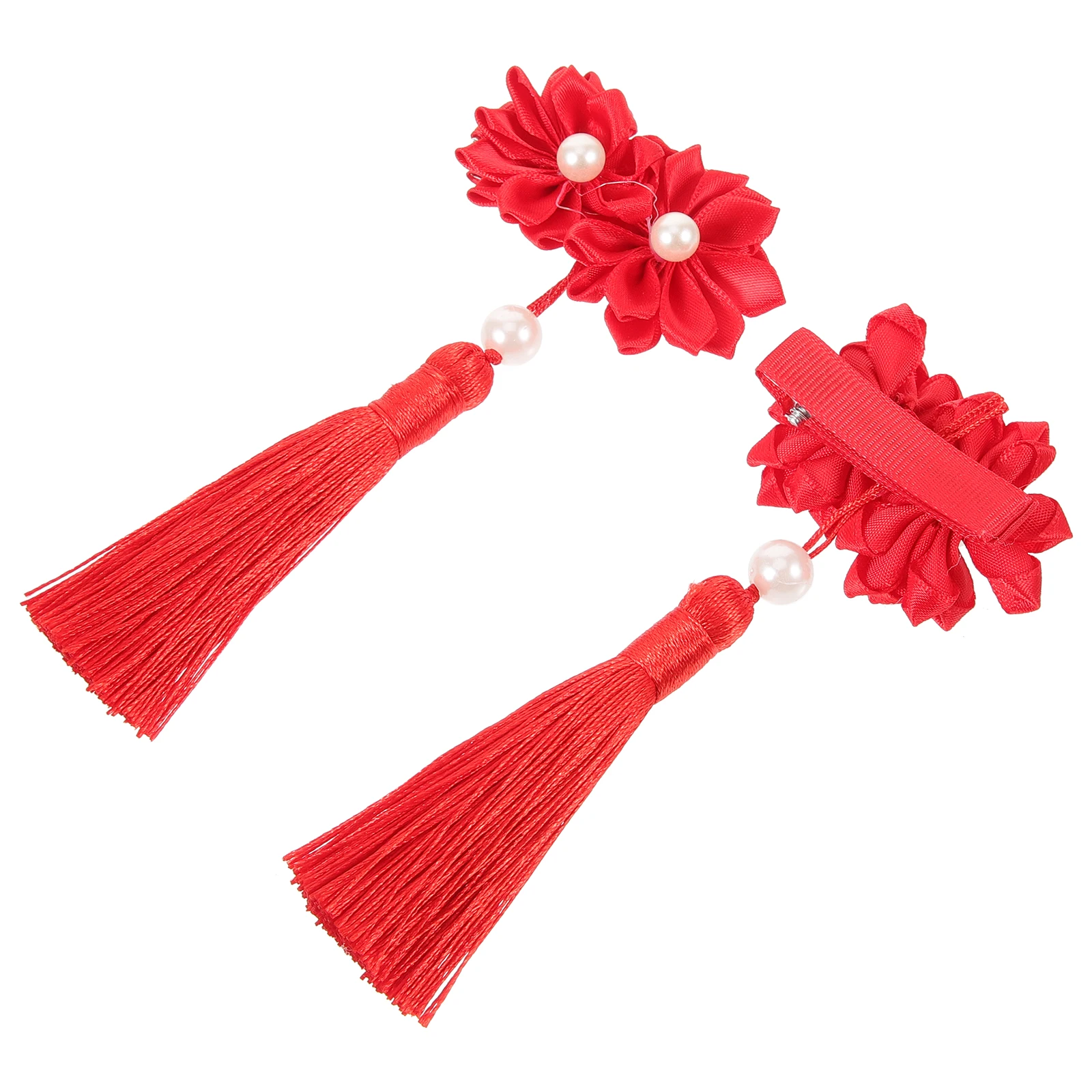 2 قطعة مقاطع الشعر زهرة شرابة دبوس الشعر إكسسوارات الشعر الأنيقة لحفل زفاف عيد ميلاد حفلة موسيقية في سن المراهقة هدايا زهرة كليب ل