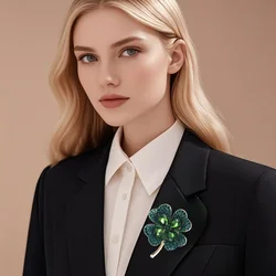 High-end Plant-shaped Brooch Unisex Diamond-encrusted Alloy Corsage Brooch High-end Clothing Backpack Scarf Accessories Brooches