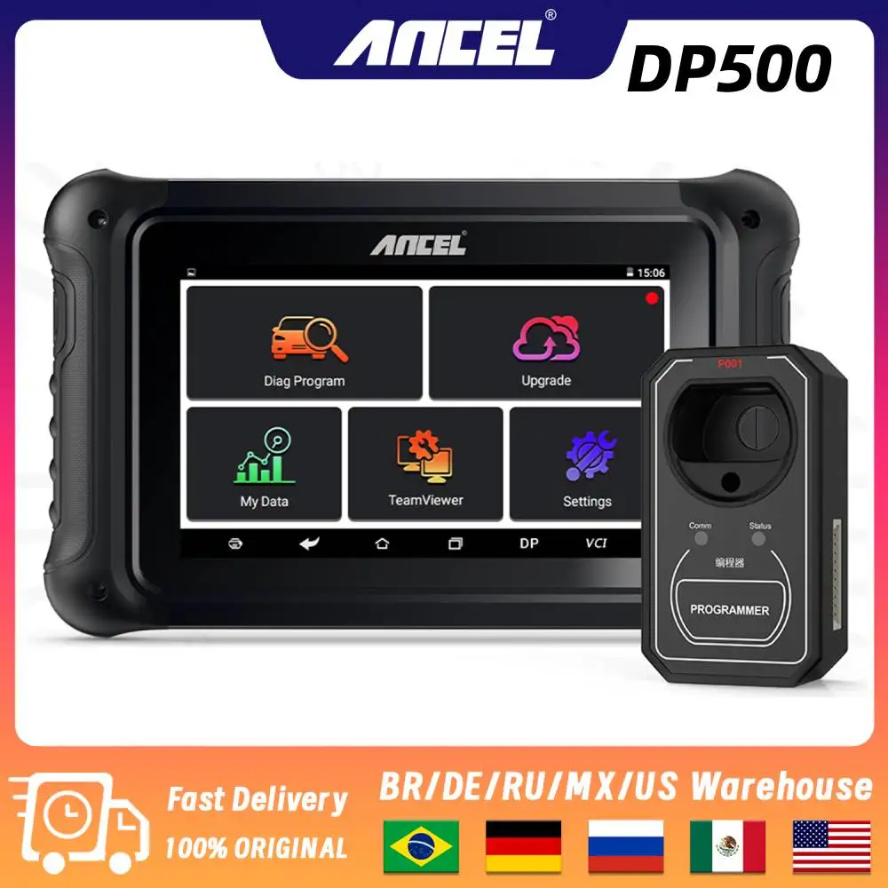 ANCEL DP500 Auto Key Programming Cluster Calibriation Scanner Professional 2 in 1 D.P.F Oil Reset Service OBD2 Diagnostic Tool