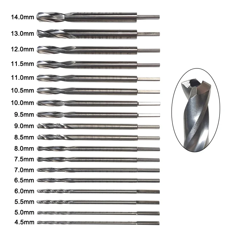 GREATLH Tibial Hollow Drill Cruciate Ligament Repair Tibial Drill Bit for 3mm Needle Ortho Surgical Instruments Pet