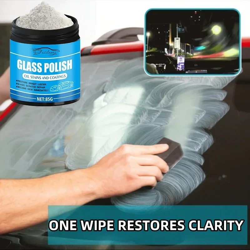 Glass Polishing Powder Glass Scratch Repair and Clarity Restorer for Windshield Mirror and Glass Surfaces