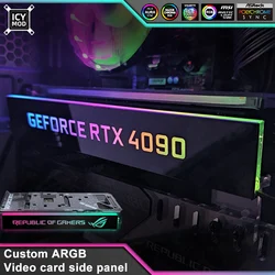 Video Card Decoration A-RGB VGA Cover Customize RGB GPU Side Panel Customizable 5V3PIN/12V4PIN AURA Cooler Custom Lighting Board