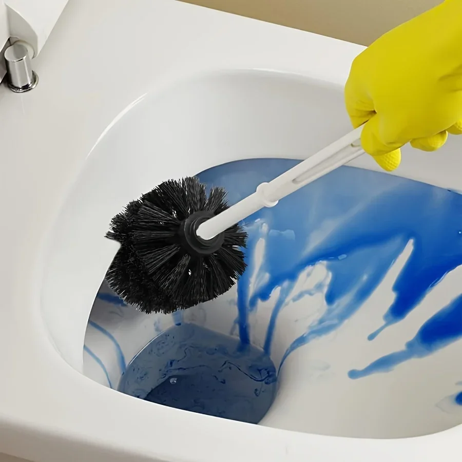 

Household Plastic Stainless Steel Toilet brush, Detachable and Reusable Brush Head, Toilet Cleaning Brush, Bathroom Supplies