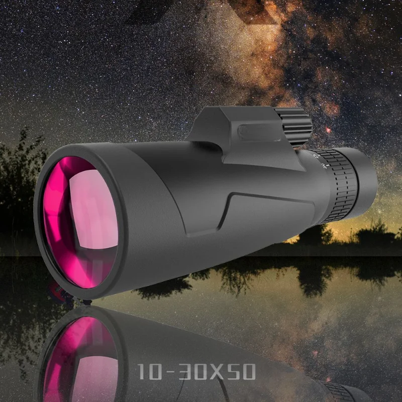 Pisces Zoom Monocular Telescope, High Magnification, High Definition Stripe Zoom, Wheel Telescope, Outdoor Sports10-30X50