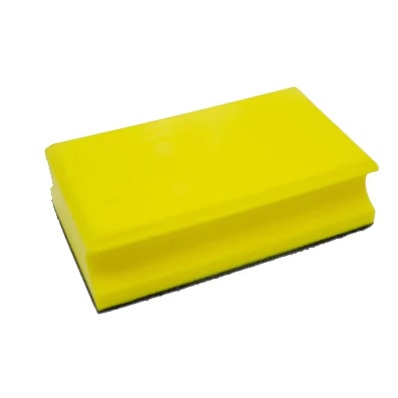 Manueller Schleifblock, Pu-Schleifpad, 71 x 120 mm, Polierpad, hintere Hakenschlaufe, Schleifblock zum Schleifen von Holz