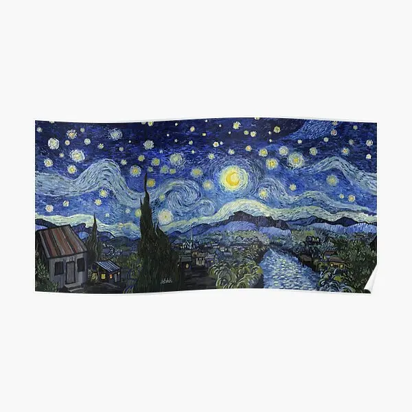 The Starry Night Panorama  Poster Funny Print Wall Art Room Decoration Decor Picture Painting Mural Vintage Modern Home No Frame