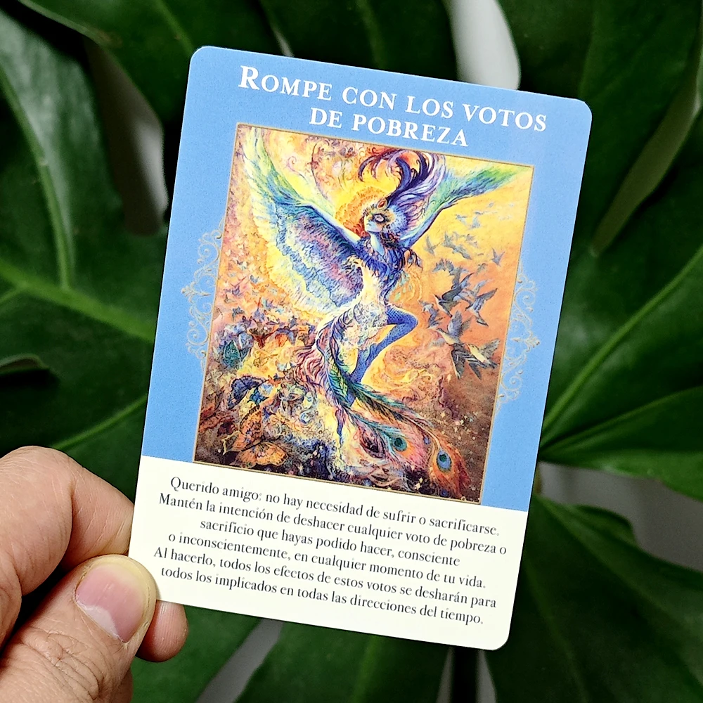 10,4 * 7,3 cm 44 stuks Oracle-kaarten Angels of Overvloed Oracle Deck Spaanse editie