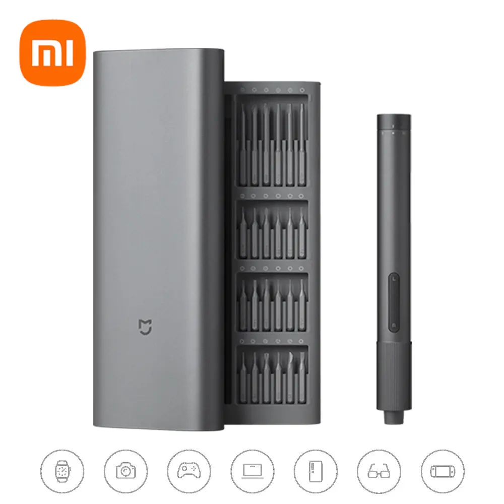 

Набор электрических прецизионных отверток Xiaomi Mijia, 2 зубчатых момента 400 + винты, S2 стальные прецизионные биты, бытовые ремонтные инструменты