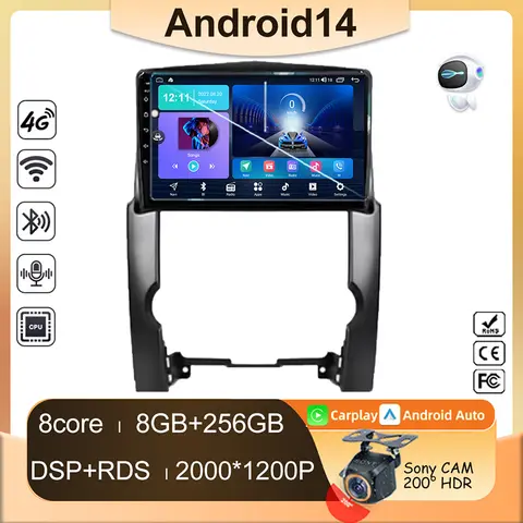 기아 쏘렌토 2009-2012용 안드로이드 15 카 라디오 멀티미디어 비디오 GPS 네비게이션 자동차 카플레이 5G 2Din DVD 스테레오 플레이어 WIFI 없음