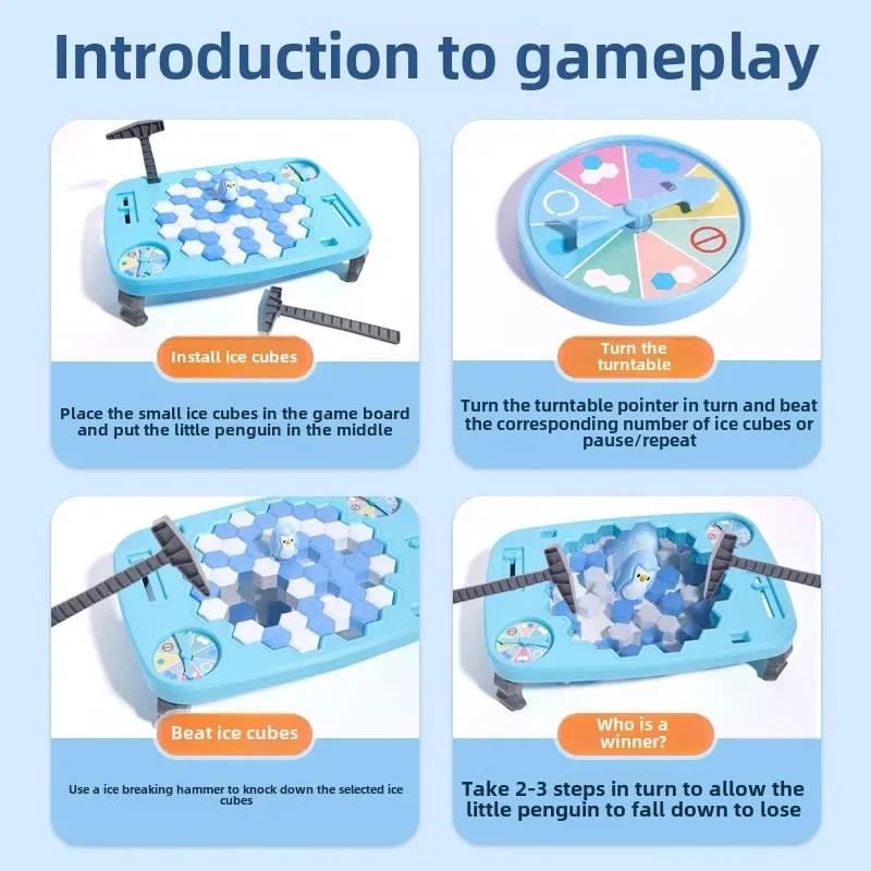 البطريق الصغير لكسر الجليد يحفظ لعبة البطريق الصغير يطرق الجليد للأطفال سطح المكتب المنافسة التفاعلية ألعاب الأطفال الوالدين