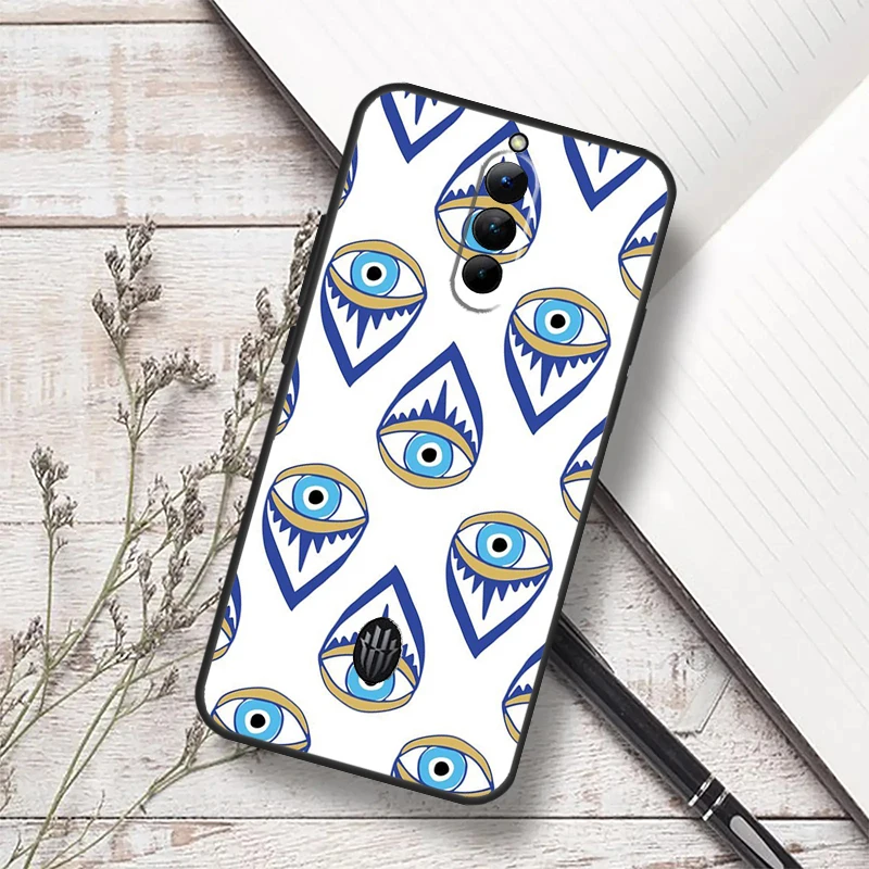 Lucky Eye Blue Evil Eye Print Case For Nubia Red Magic 8 8S Pro Plus 5G 5S 6R 6 7 6S 7S Pro Cover For Redmagic 9 Pro Plus