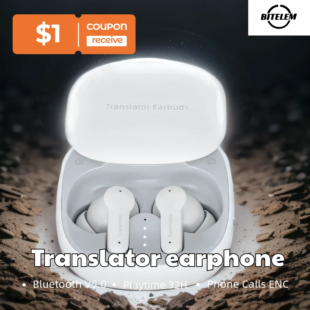 M3 Blutooth Earphone Wireless Headphone 144 Language Multi Country Translation Earbuds Low Latency With Mic Large Battery