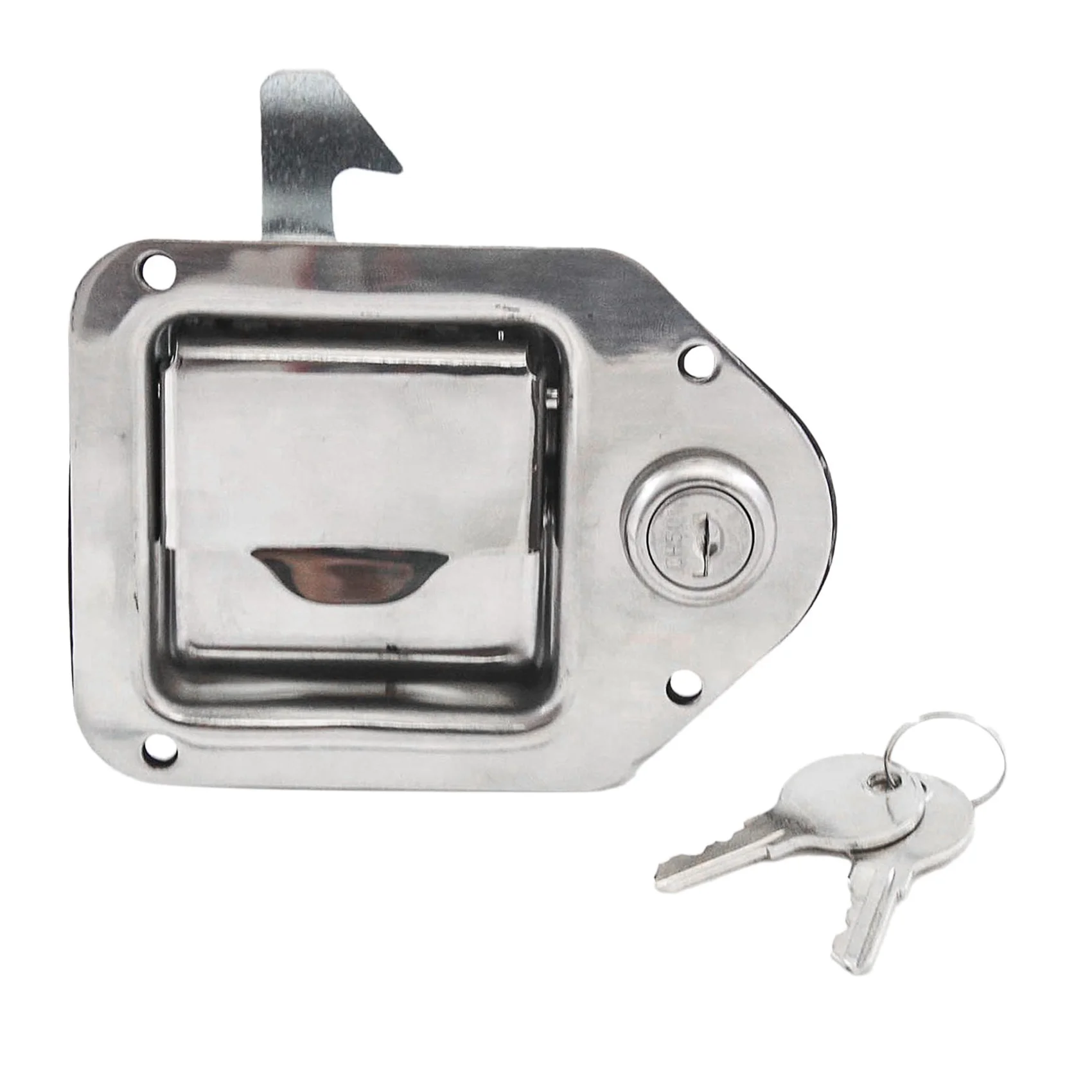 

Stainless Door Lock Trailer Toolbox RV Handle Latch Embedded Panel Lock Is Equipped with 2 Keys