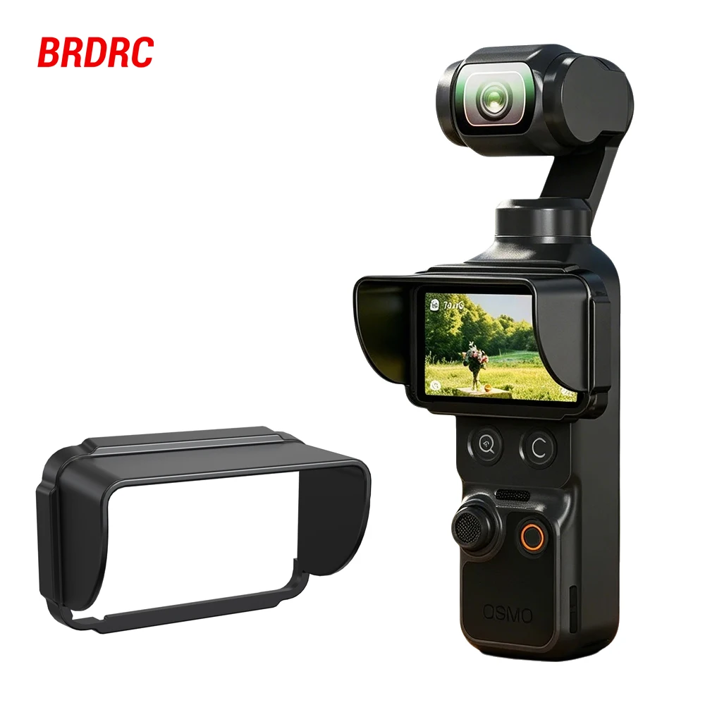 Protetor Solar BRDRC Pocket 4 para DJI Osmo Pocket 3, Capa Leve para Tela, Acessórios para Câmera Gimbal Portátil