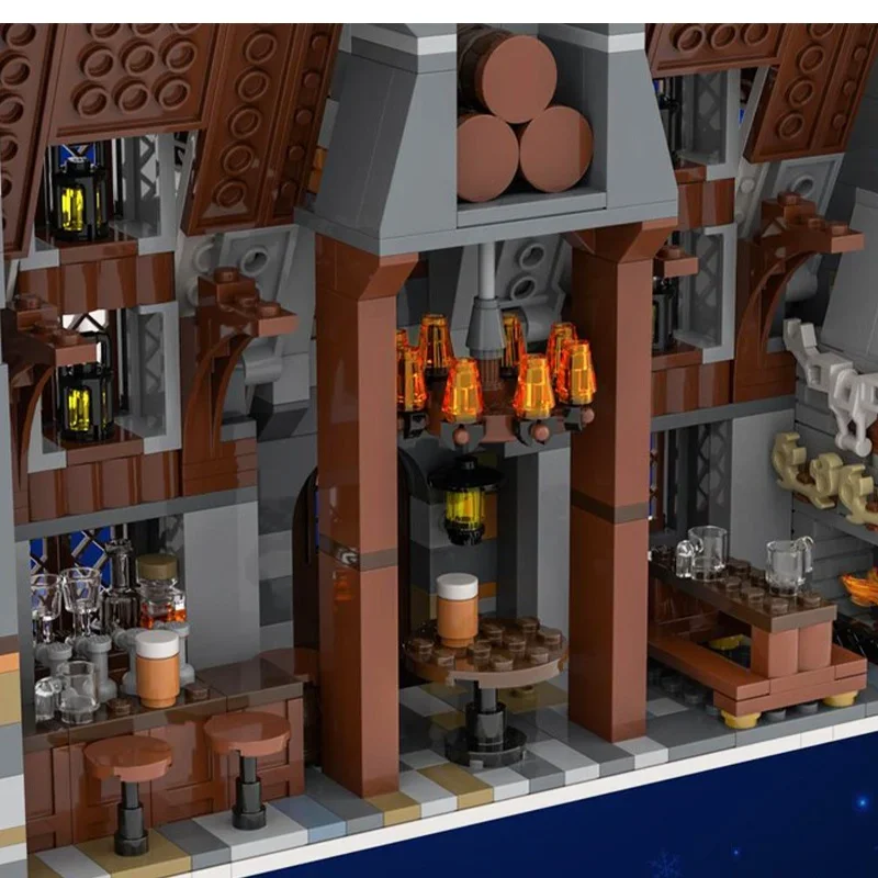 ตัวต่อ MOC ชุดสามไม้กวาดฮอกวอตส์ รุ่นฤดูหนาว 1176 ชิ้น ของเล่นตัวต่อ DIY ของขวัญคริสต์มาส ไอเดียสร้างสรรค์ ของเล่นตัวต่อวันเกิด