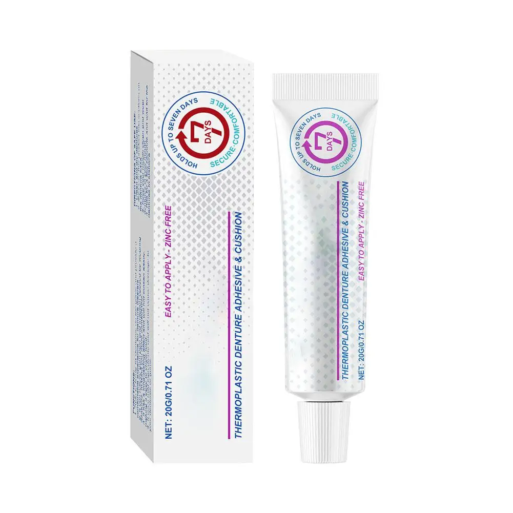 Crème Adhésive pour Prothèse Dentaire, Colle de Maintien pour le Bain, pour les Fausses Dents Partielles, Prothèse Fiosphorale E1H7, 20g