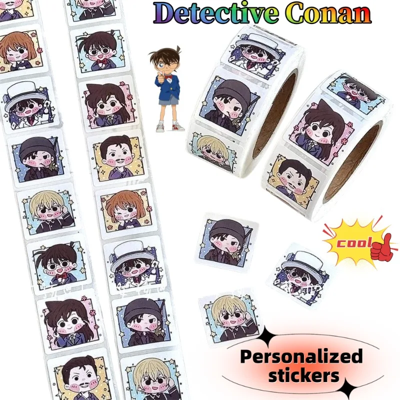 Detective Conan niedlicher, modischer, kreativer, schlichter Aufkleber für Schüler-Tagebücher, Siegelaufkleber, Geschenk für die Geburtstage von Freunden