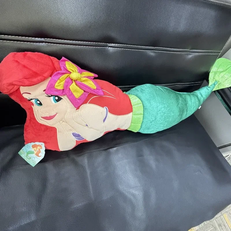 Disney-La Petite Sirène en Peluche pour Enfants, Oreiller de Dessin Animé, Décoration au Beurre, Princesse Ariel, Cadeaux de Noël pour Fille, 50cm