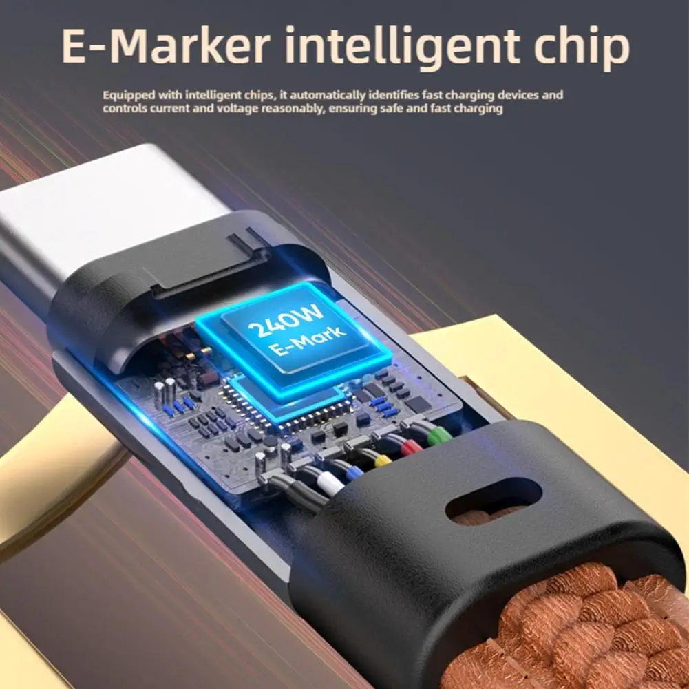 PD240W المفاتيح قصيرة USB4.0 كابل بيانات مجموعة المفاتيح المحمولة 40Gbps USB C إلى نوع C كابل شحن لأجهزة الكمبيوتر المحمول Xiaomi Iphone