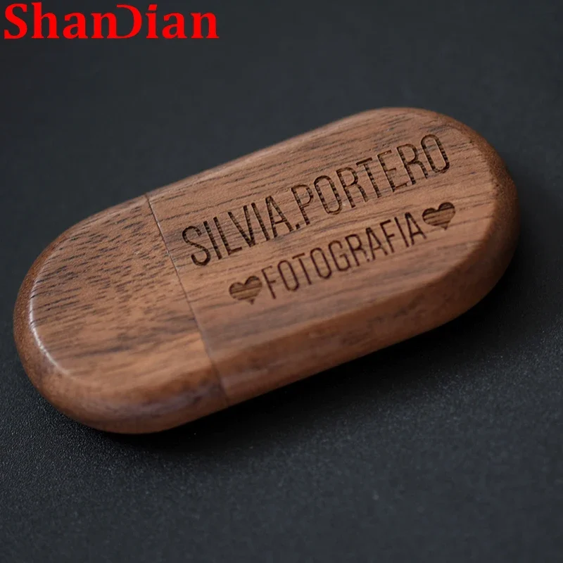 Gifts Key Chain Personal Free Custom Logo Wooden Flash Drive 64GB Maple Pen Drive 32GB Bamboo  Memory Stick 16GB Red U Disk USB