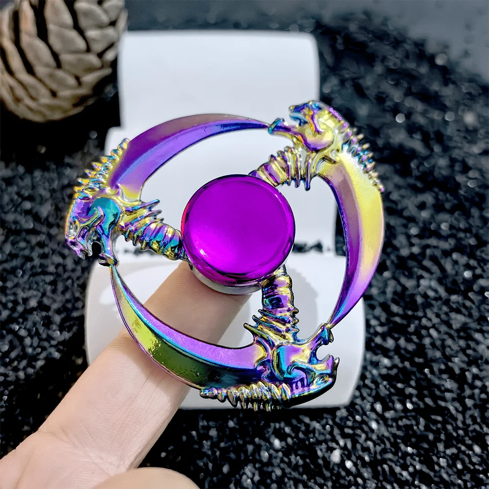 

Colorful Metal Finger Spinning Top - Long-lasting Rotation Durable Quiet Focus Perfect Christmas Relaxing Gift