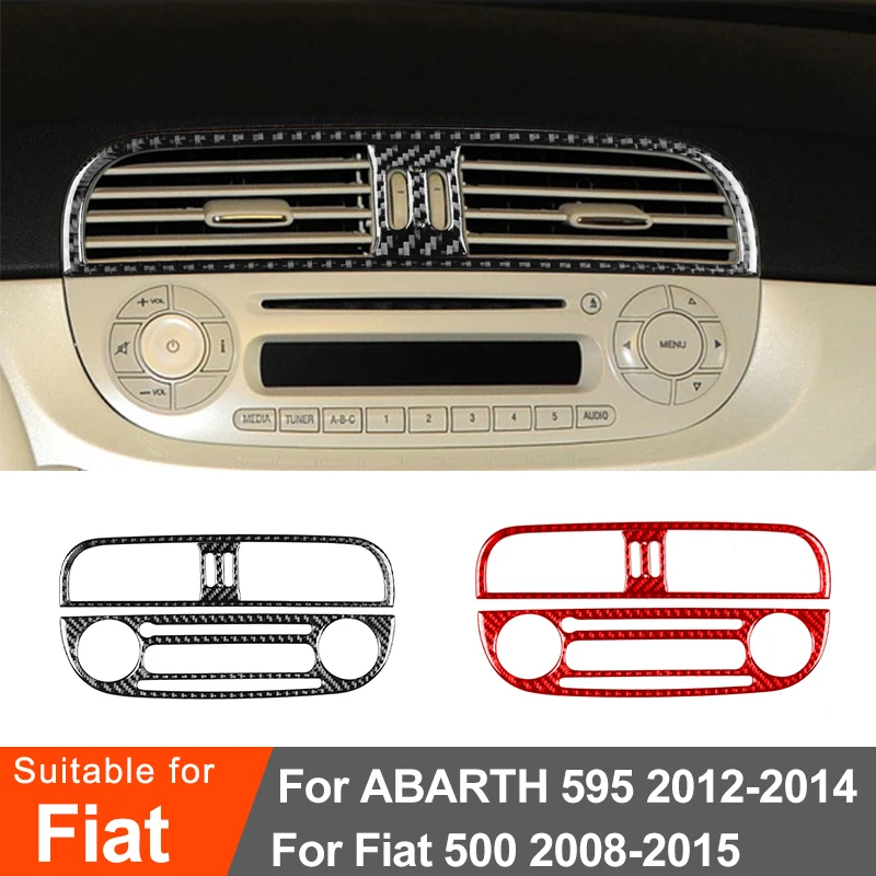 

Для Fiat 500 2008-2015 для ABARTH 595 2012-2014, центральная панель управления автомобиля, кондиционер, выходная панель, декоративные наклейки