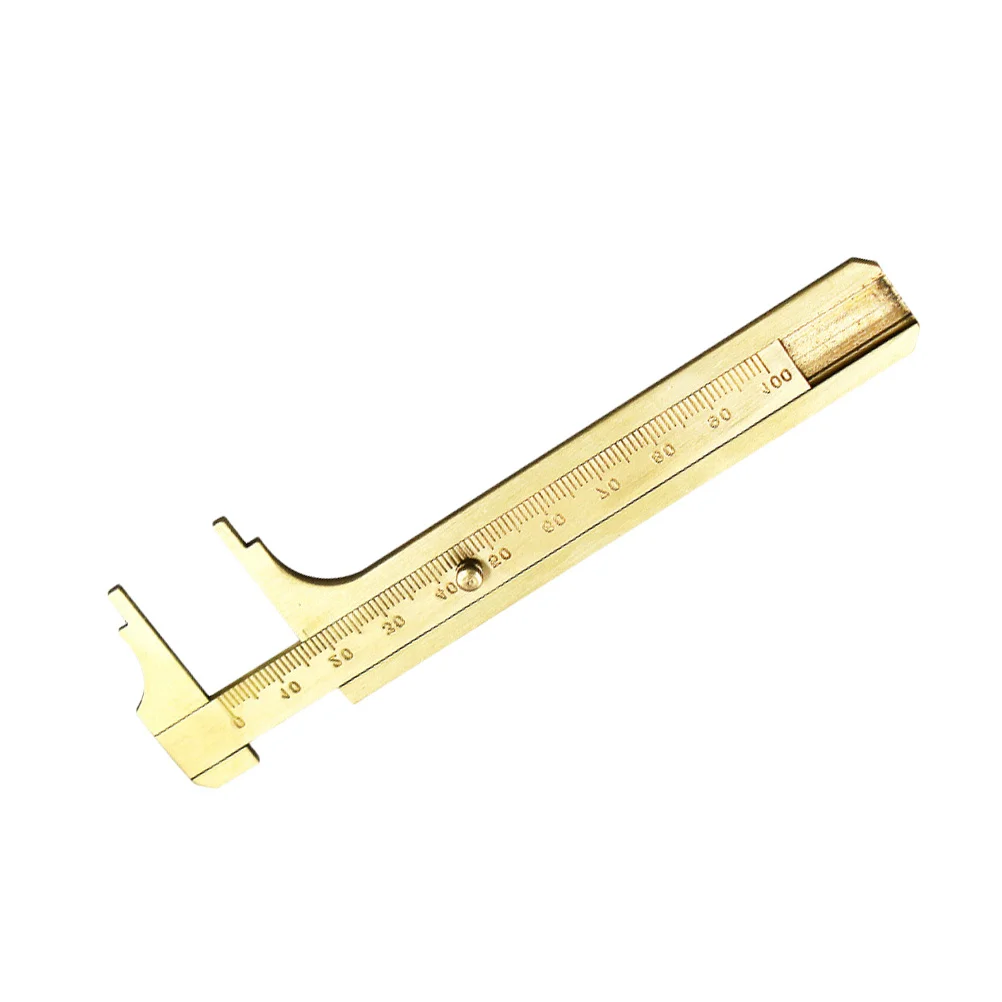 

Brass Vernier Caliper Sliding Pocket Caliper Tool for Jewelry Gemstones Measurement Measuring Calipers