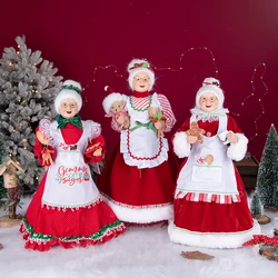Santa Claus Granny Doll 50cm Standing Santa Claus Ornament Christmas Scene Doll Decoration 2026 Christmas Gift For Children