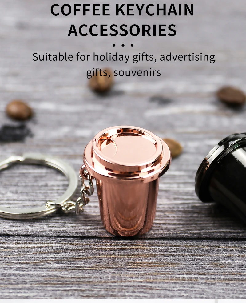 Kaffee Keychain Latte Pulver Hammer Boden Griff Cafe Bar Kleine Anhänger Souvenir Kreative Kaffee Espresso Zubehör Geschenke – Detail 3