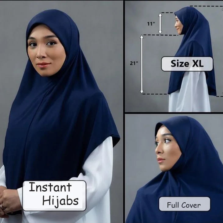 Muslim Islamic Ramadan Woman Long Khimar Hijab Solid Soft Prayer Hijab Elegant Modest Pull On Prayer Garment Overhead Burqa