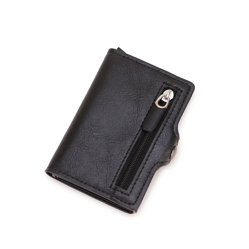 Slim Thin Magic Mini Wallet Smart Minimalist Wallet 2023 New RFID Card Holder Wallet Anti-magnetic Anti-theft Zipper Wallet