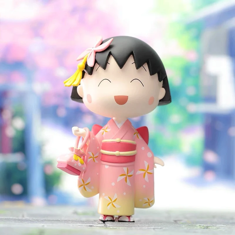 Original Kawaii Maruko Chan Kimono Series 2 Chibi Maruko-Chan  52TOYS Action Figure Dolls Toys Birthday Gifts For Girls Children