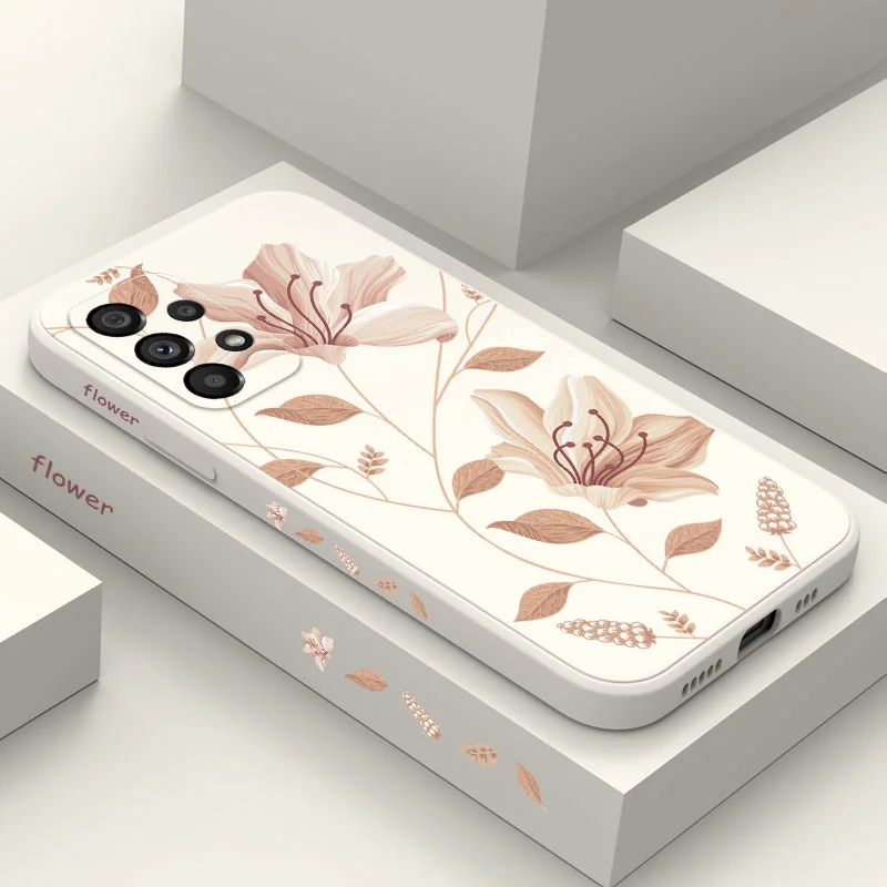 Delicate Blossoms Phone Case For Samsung A54 A34 A24 A14 A73 A53 A33 A23 A13 A04 A04S A72 A52 A52S A32 A22 A15 A25 A35 A55 4G 5G