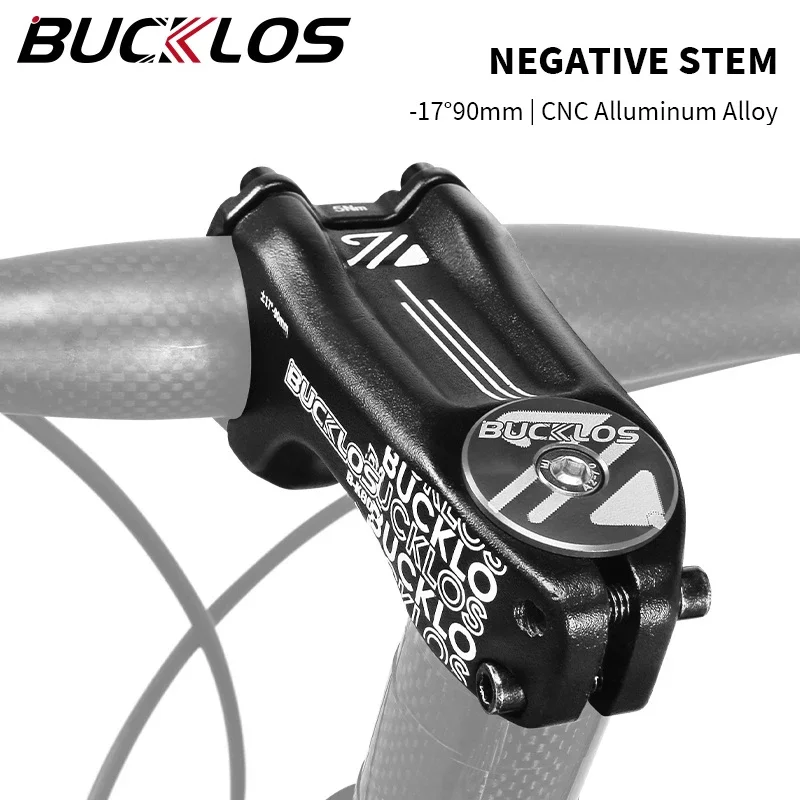 

BUCKLOS Bike Stem 17 Degree MTB Road Bicycle Stem 31.8mm Handlebar Bike Power 90mm Negative Bicycle Table CNC AM XC DH Stem