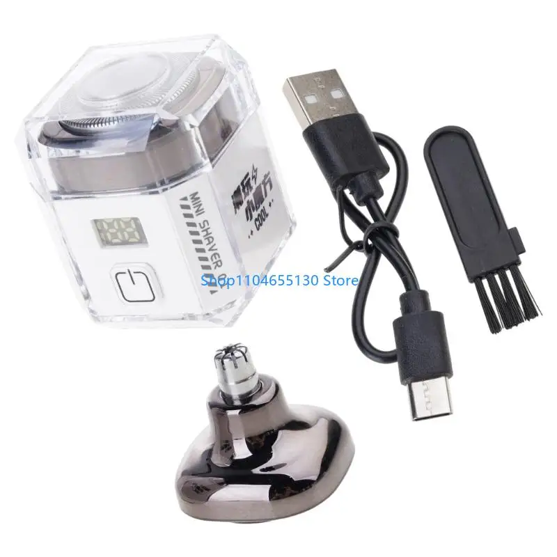 

Portable Electric Shaver for Men Mini Rechargeable Beard Trimmer Waterproof Portable Face Hair