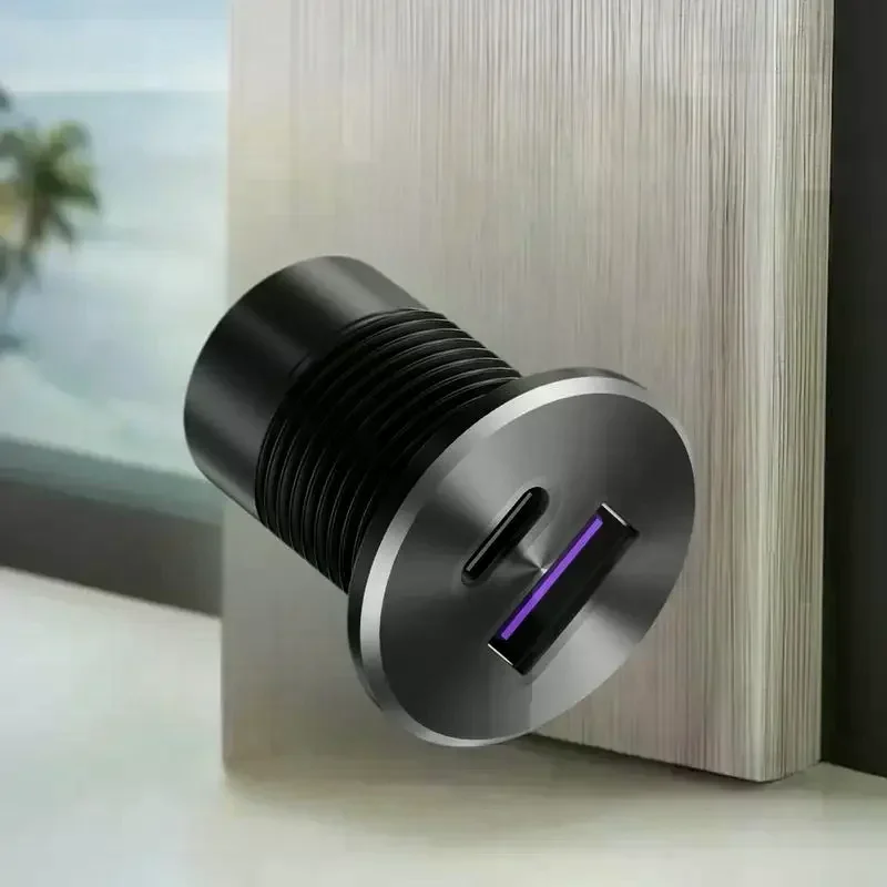 

1/2/3Pcs Aluminum Alloy Mini Car Charger USB Type-C Fast Charging Adapter for RV Truck Camper Boat - Automotive Modification Par