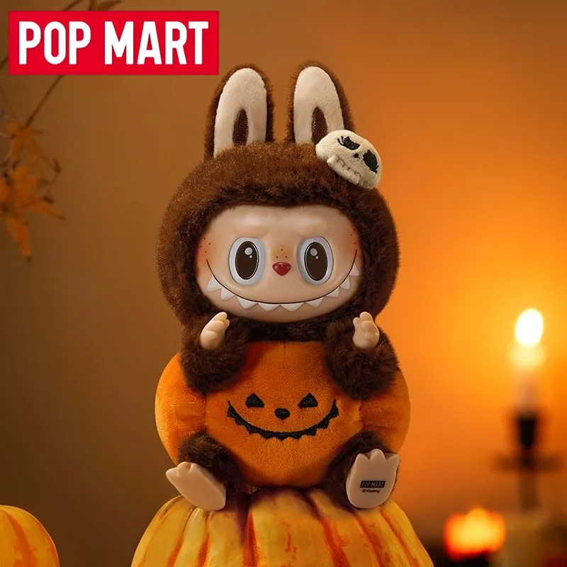 

Authentic POP MART The Monsters Labubu Happy Halloween Party Series-sitting Pumapkin Vinyl Plush Pendant
