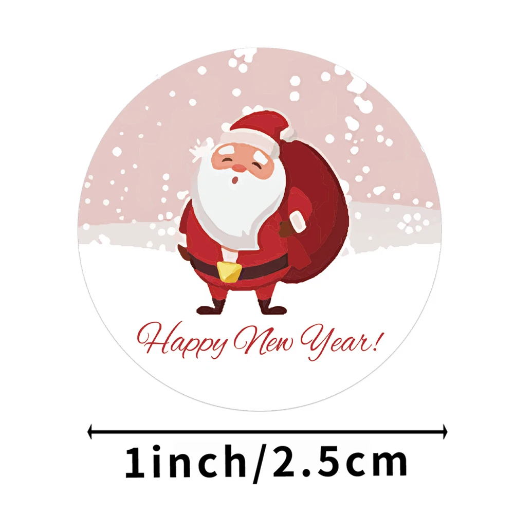 100-500Pcs Merry Christmas Stickers New Year Theme Sealing Labels Stickers for DIY Gift Baking Package Envelope Stationery Decor