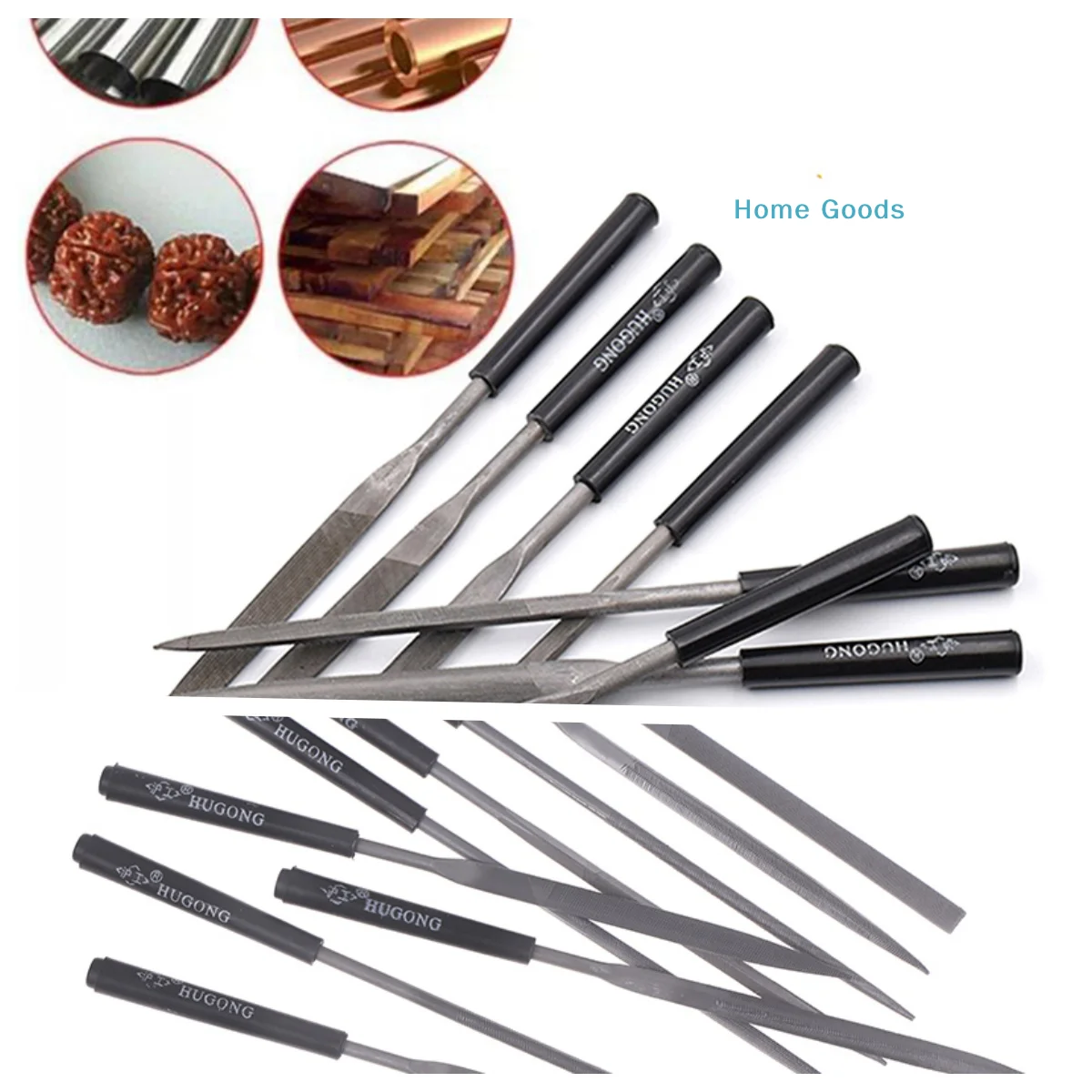 10pcs/set Metal Needle File Set Wood Rasp Metal Polishing Hand File Tools Steel Rasp Needl Filing  Files Metal Glass Stone