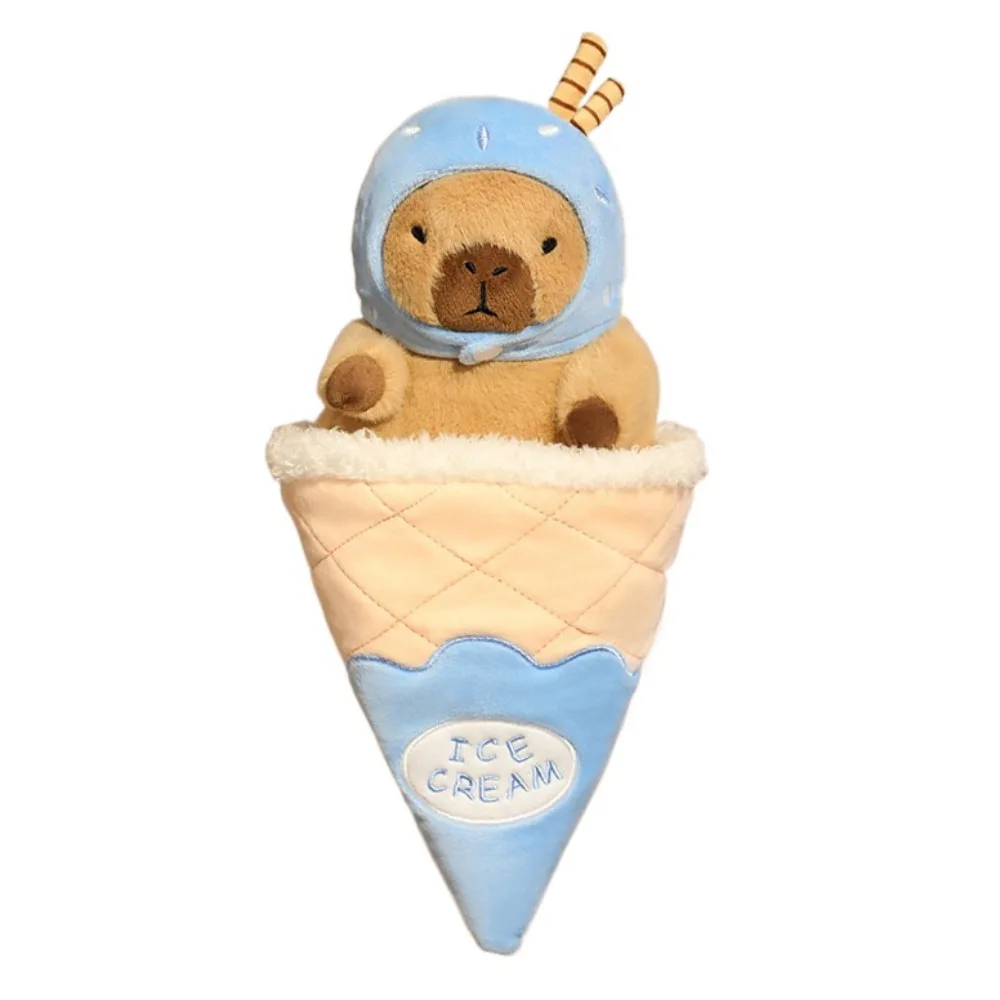 

Ice Cream Cone Capybara Plush Toy Cross Dressing Fluffy Capybara Plush Doll Detachable Soft Capybara Stuffed Doll Children Girl