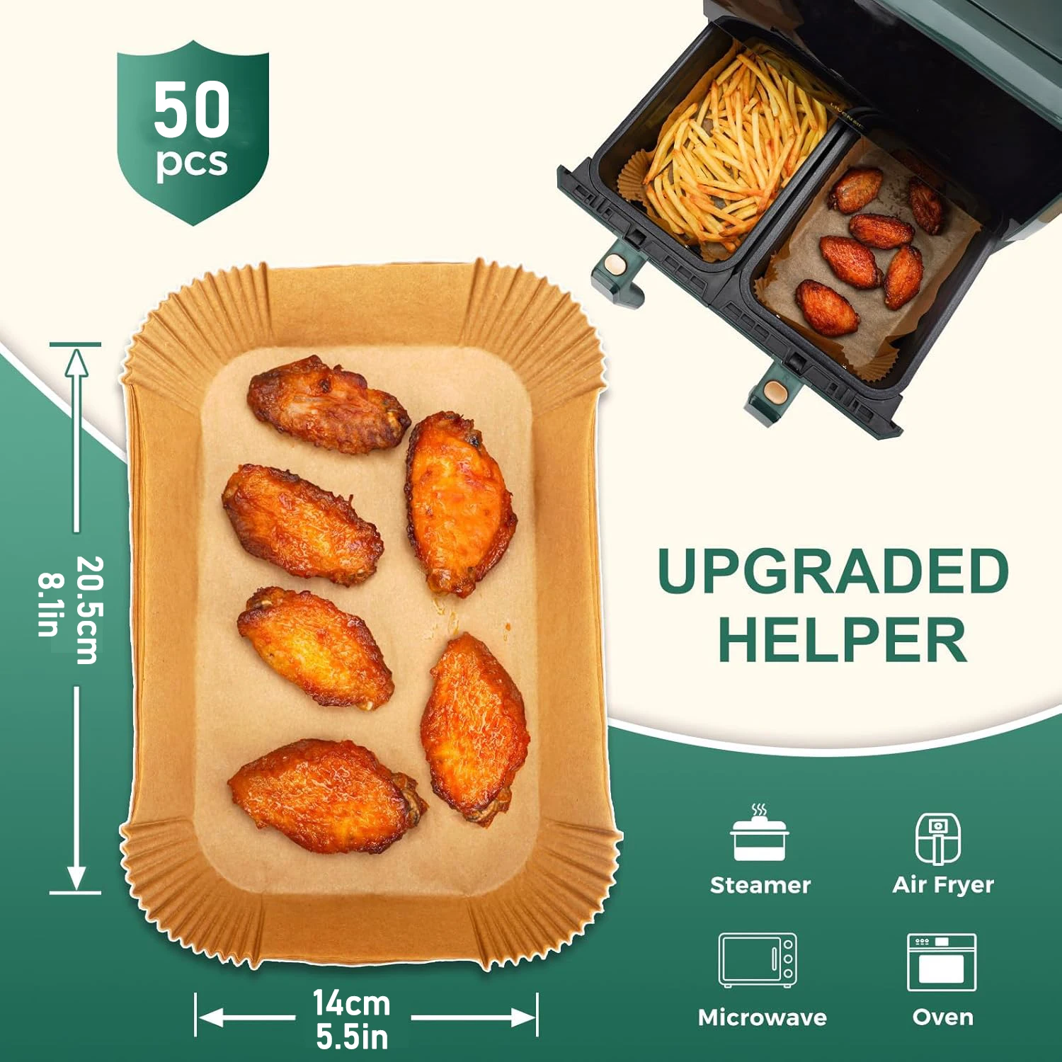 Air fryer Paper 8-10L Rectangl - Air Fryer 5L Digital 评论和价格