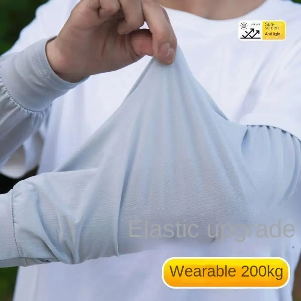 

UV Protection Sunscreen Ice Sleeves Loose Breathable Wear-resistant Men's Arm Sleeves Outdoor Work Arm Warmers Driving Fishing