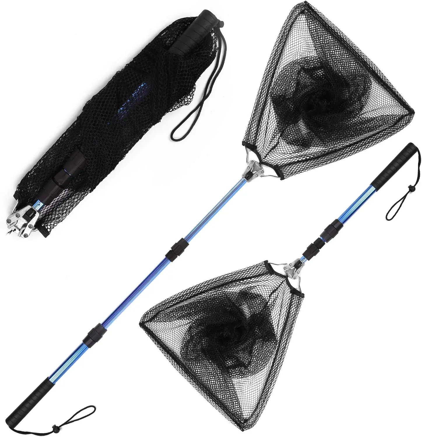 

Telescopic Fishing Net with 50.8" Handle, Foldable Nylon Mesh for Freshwater and Saltwater Fishing