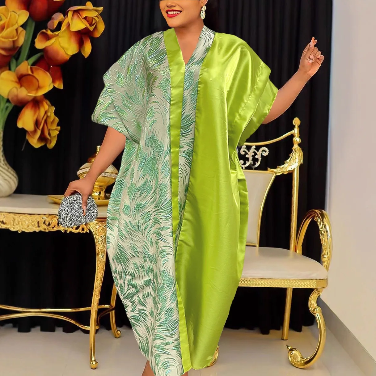 فساتين أفريقية للنساء مقاس كبير ملابس أفريقيا Dashiki أنقرة ملابس قفطان مسلم حفل زفاف فساتين طويلة ماكسي #2