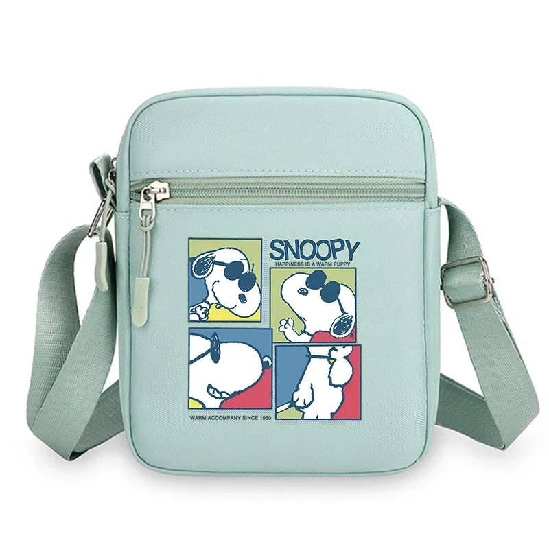 Kawaii Snoopy Women Men Shoulder Bag Fashion Mini Oxford Mobile Phone Bag Crossbody Bag Kawaii Ladies Waist Pack Wallet Gift view 3