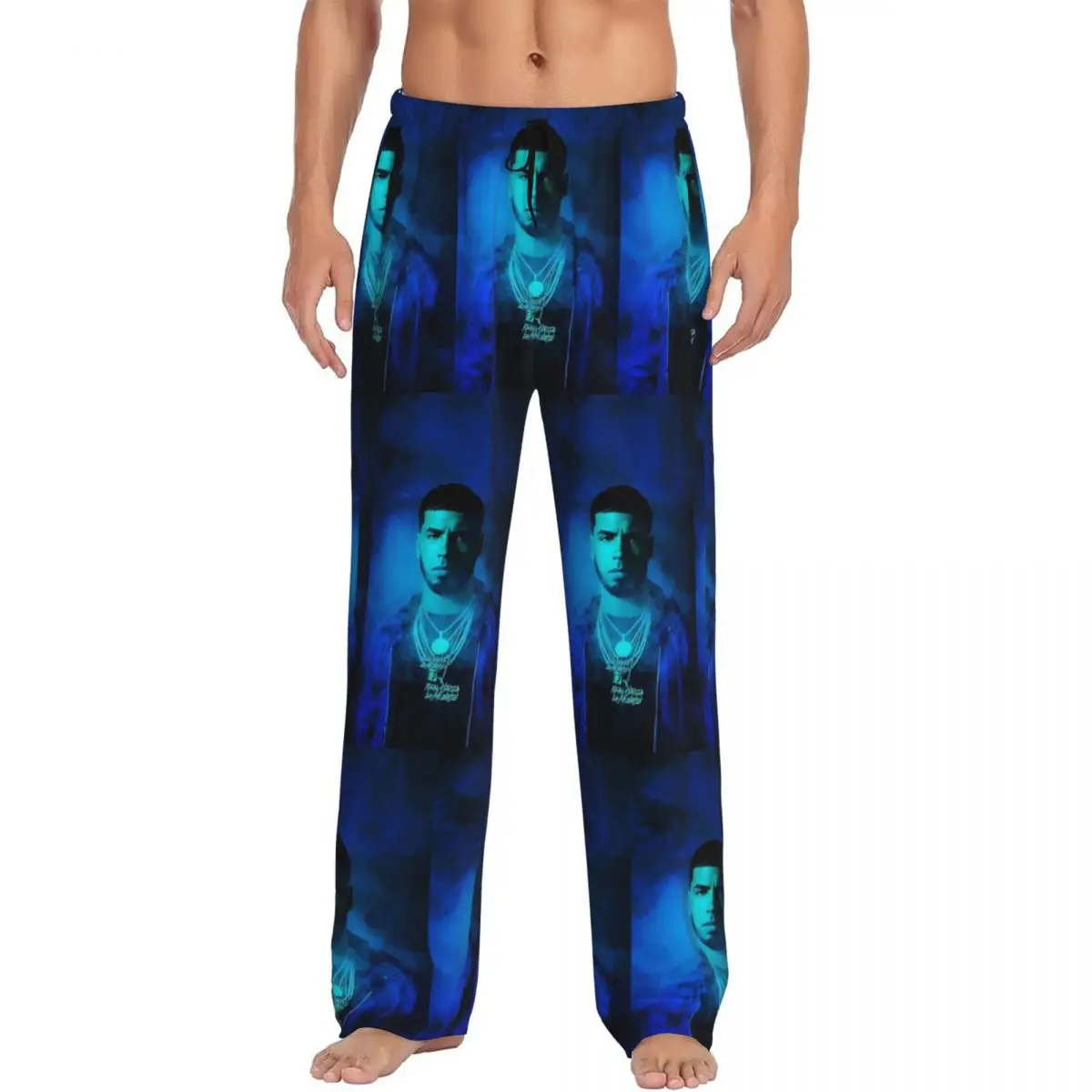 Custom Printed Men's A-Anuels Singer Hot Pajama Pants Sleepwear Sleep Lounge Bottoms with Pockets