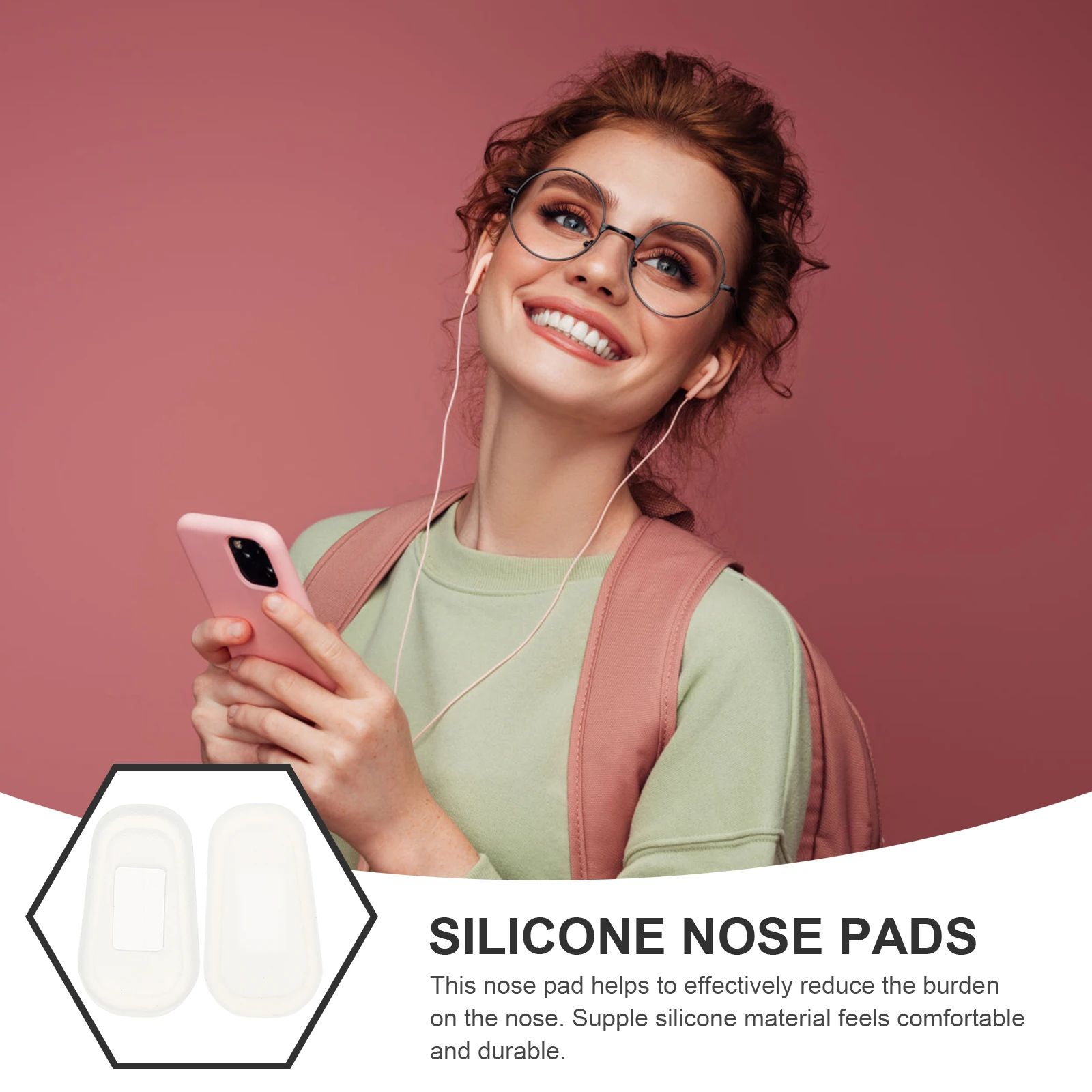 

12 Pairs Silicone Glasses Pads Anti-Slip Eyeglass Nose Support Comfortable Glasses Frame Replacement Durable Optical Nose