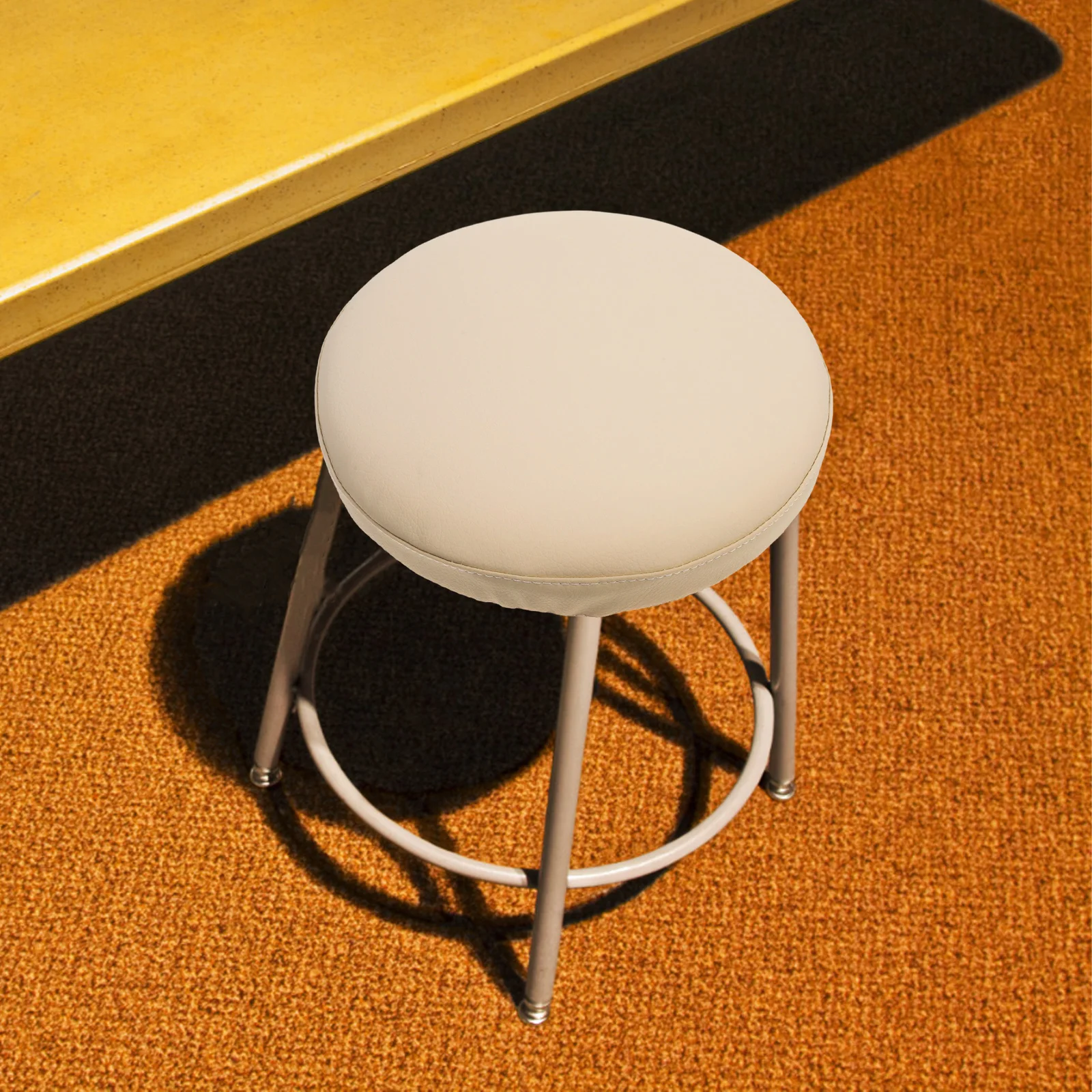 

Non-Slip Round Chair Foam Soft Seat Pad Indoor Outdoor Pu Cover White Memory Foam Cushion For Office Stool Window Bench Recliner