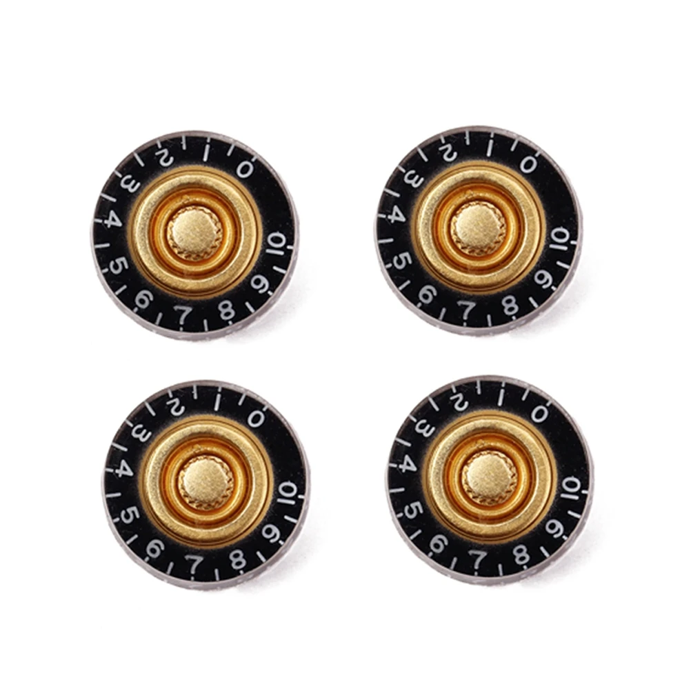 

4 PCS/ Button Set Guitar Knob Electric Knobs Guitars Tone Volume and Control Metal