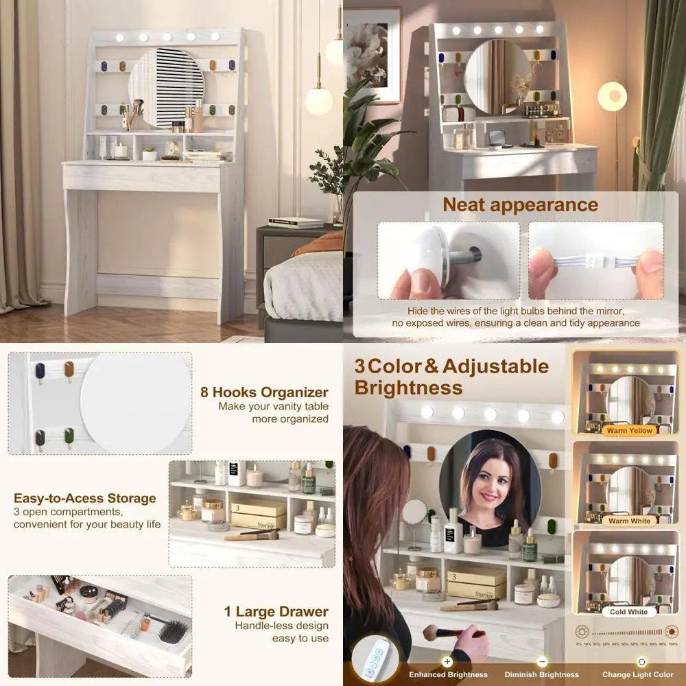 Vanity Desk With Li…